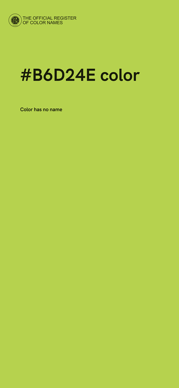 #B6D24E color image