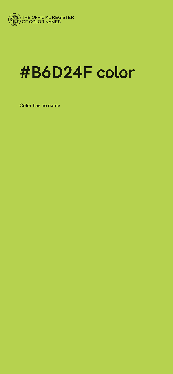 #B6D24F color image