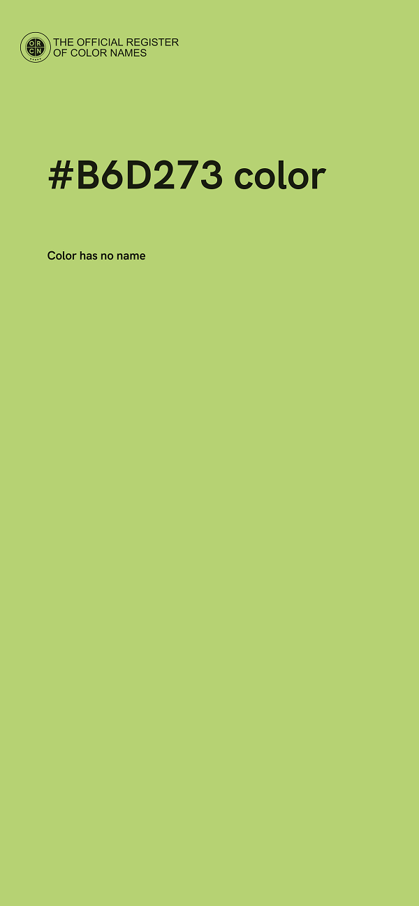 #B6D273 color image