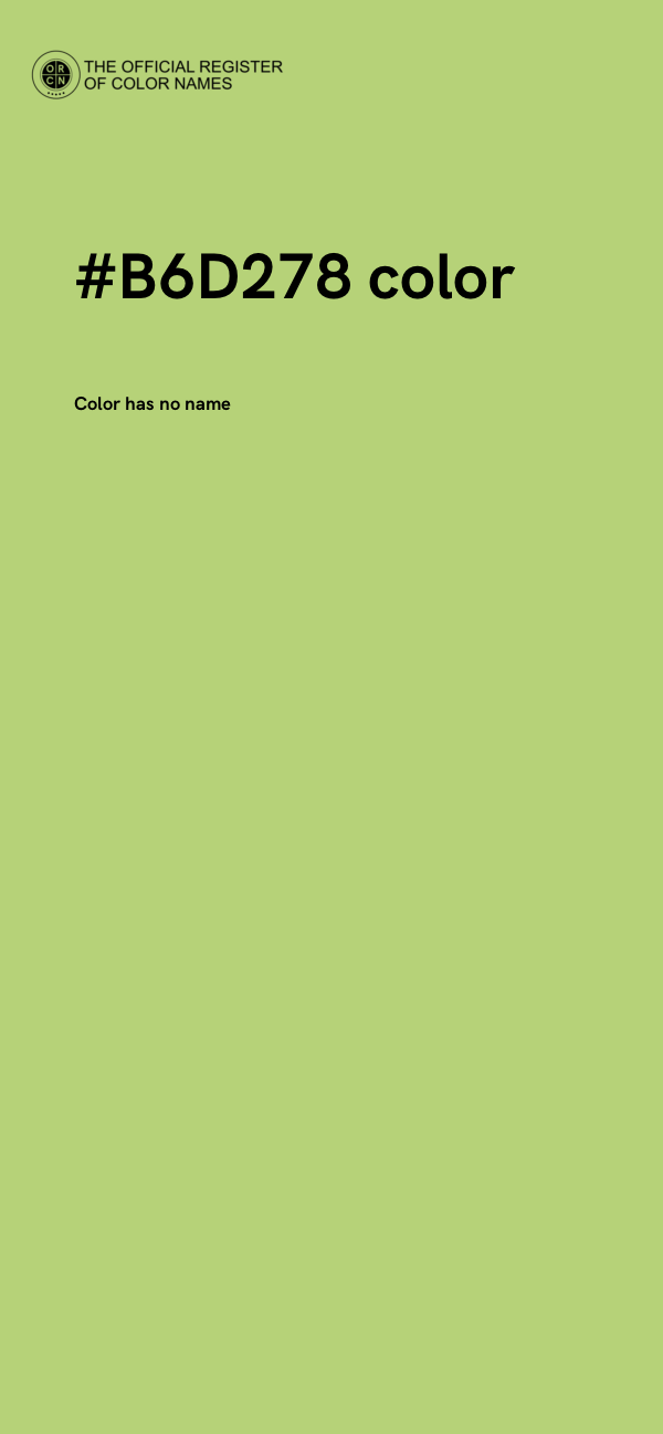 #B6D278 color image