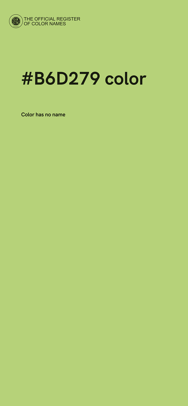 #B6D279 color image