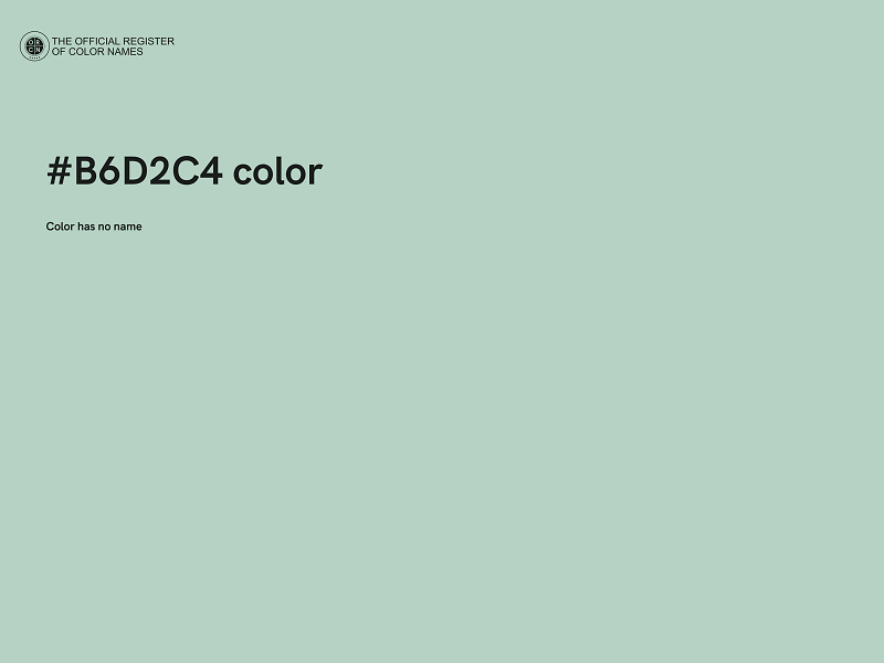 #B6D2C4 color image