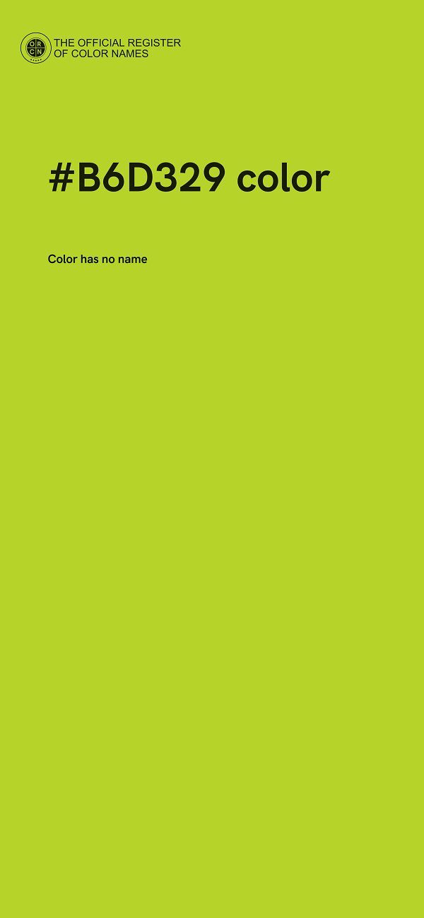 #B6D329 color image