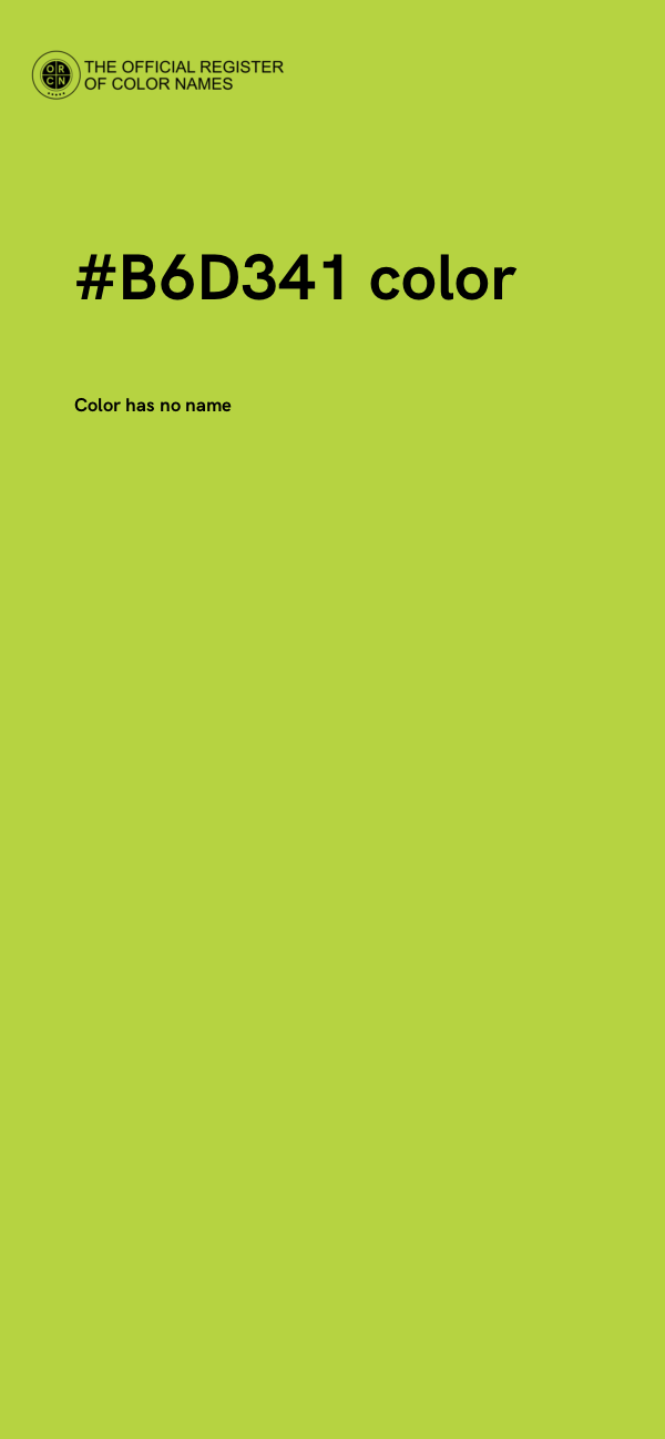 #B6D341 color image
