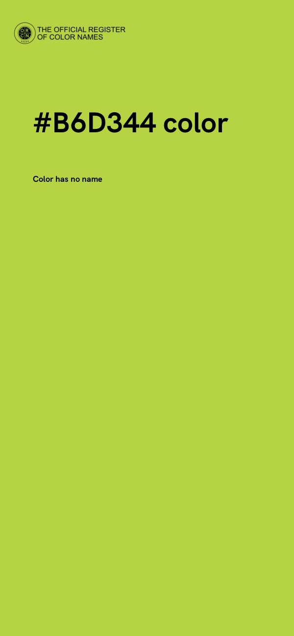 #B6D344 color image