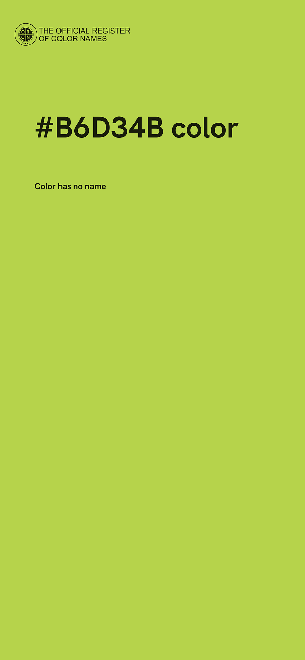 #B6D34B color image