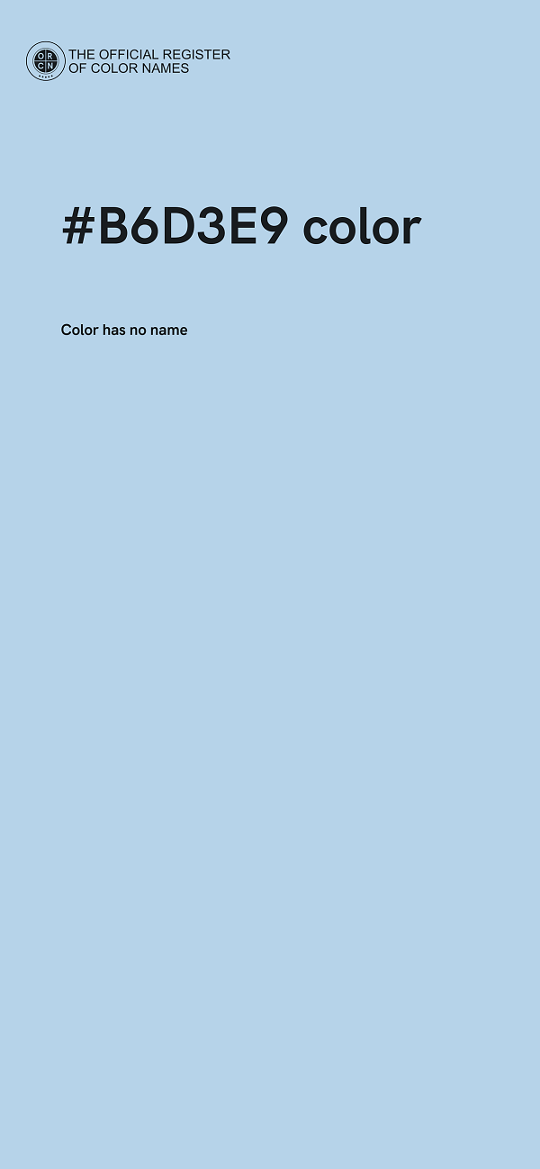#B6D3E9 color image