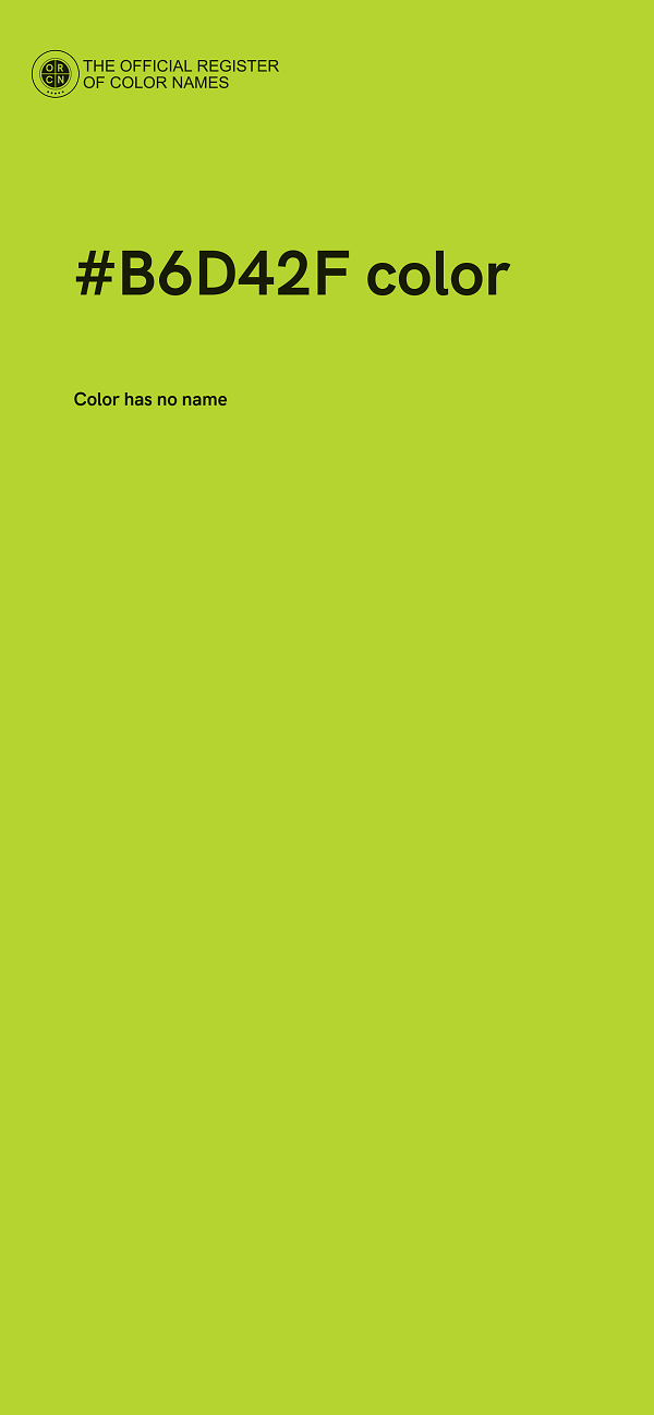 #B6D42F color image