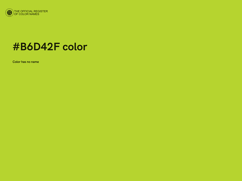 #B6D42F color image