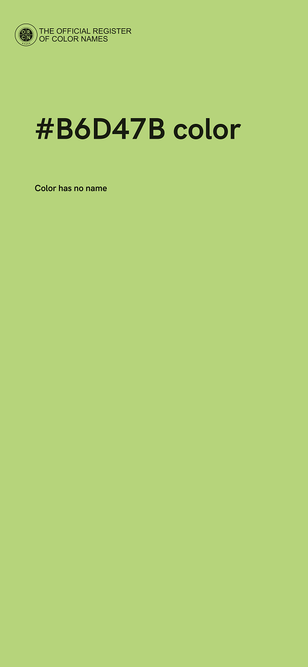 #B6D47B color image