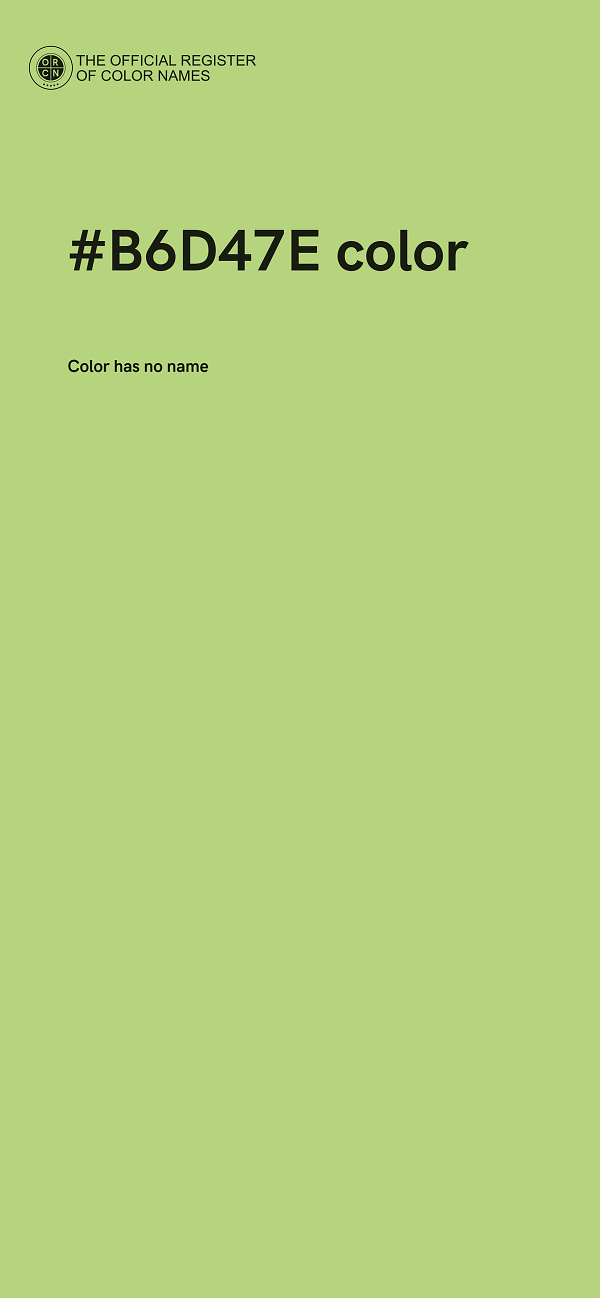 #B6D47E color image