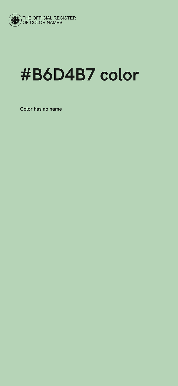 #B6D4B7 color image