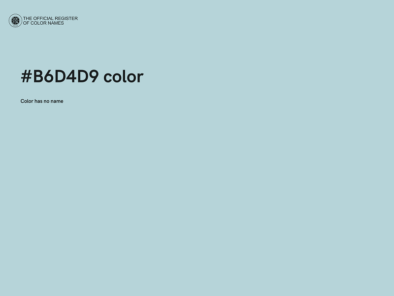 #B6D4D9 color image