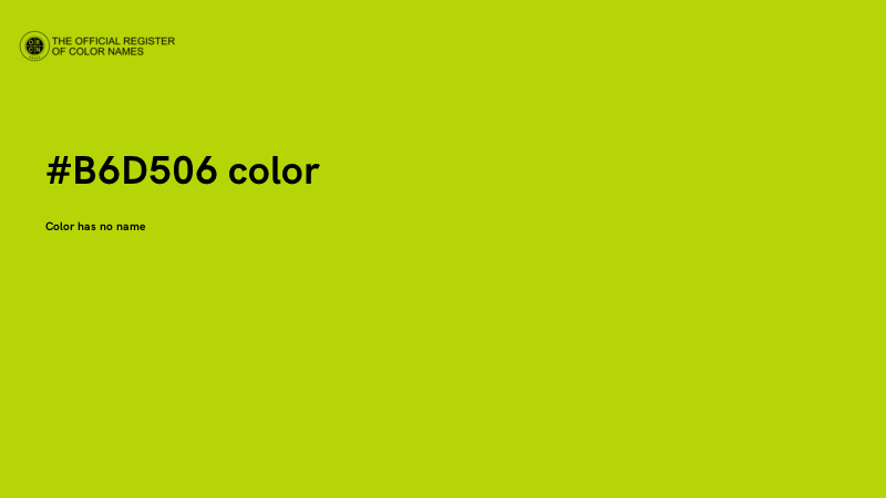 #B6D506 color image