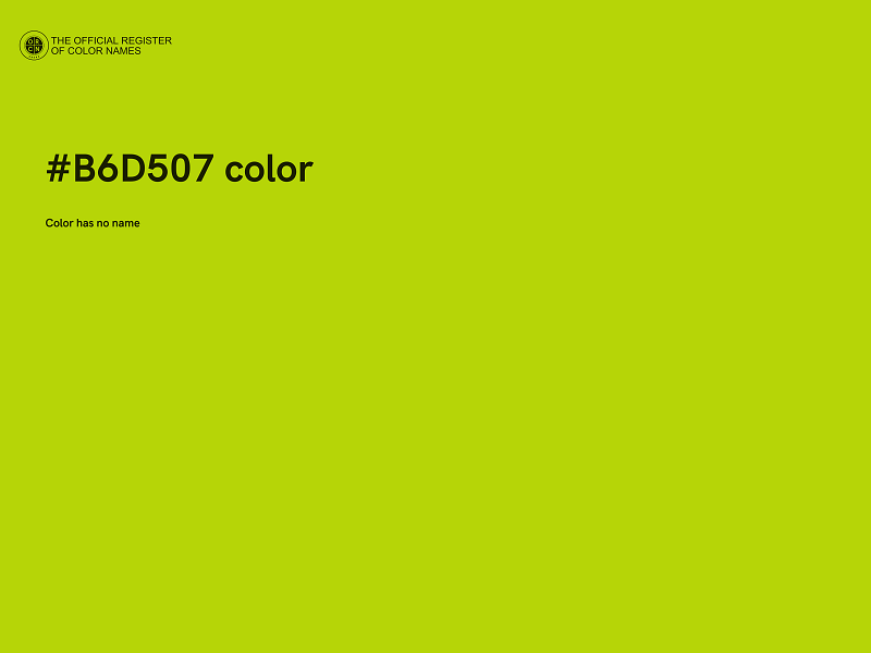 #B6D507 color image