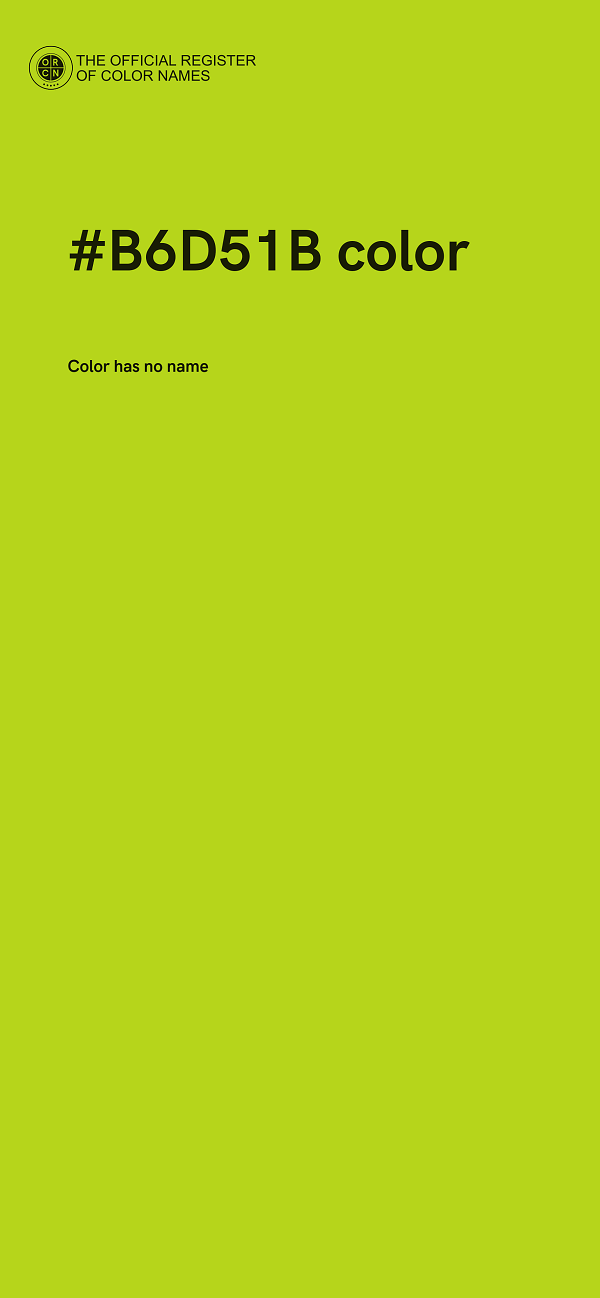 #B6D51B color image