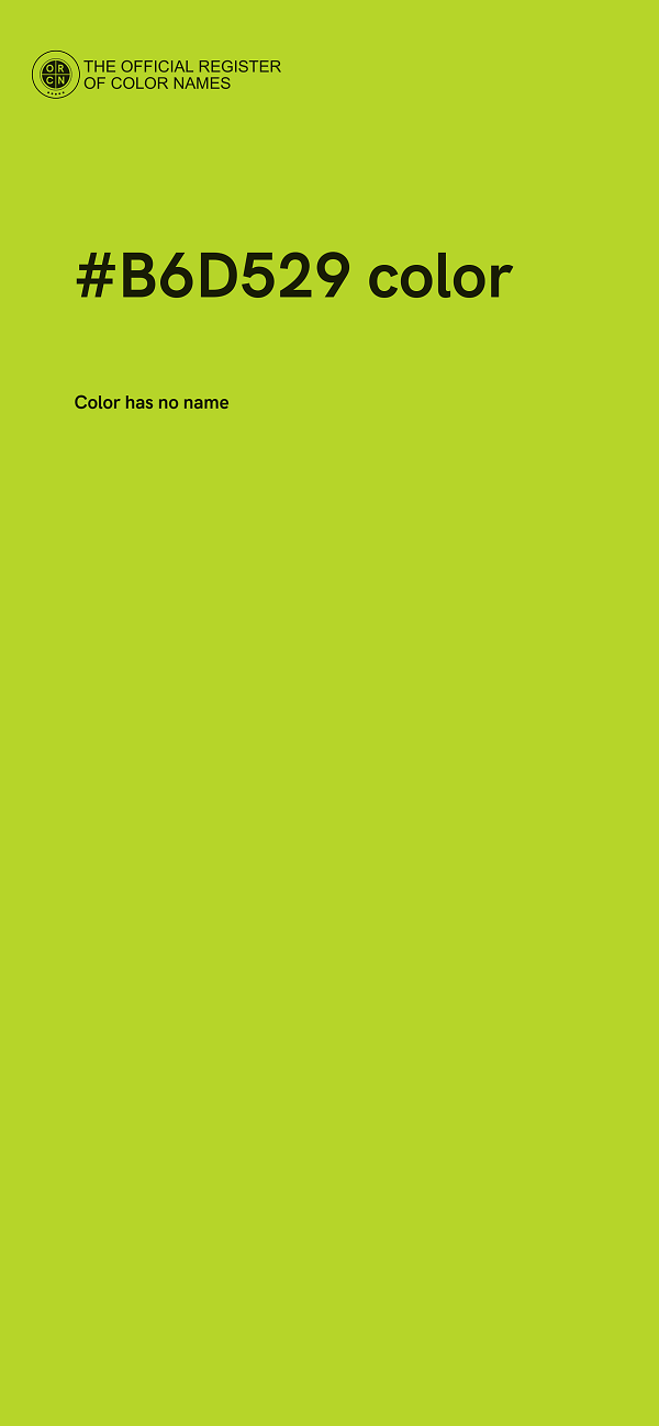 #B6D529 color image