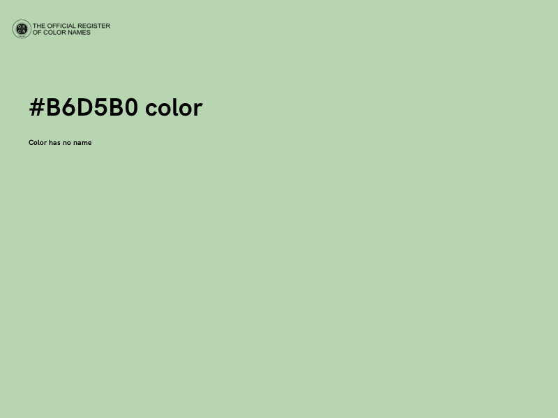 #B6D5B0 color image