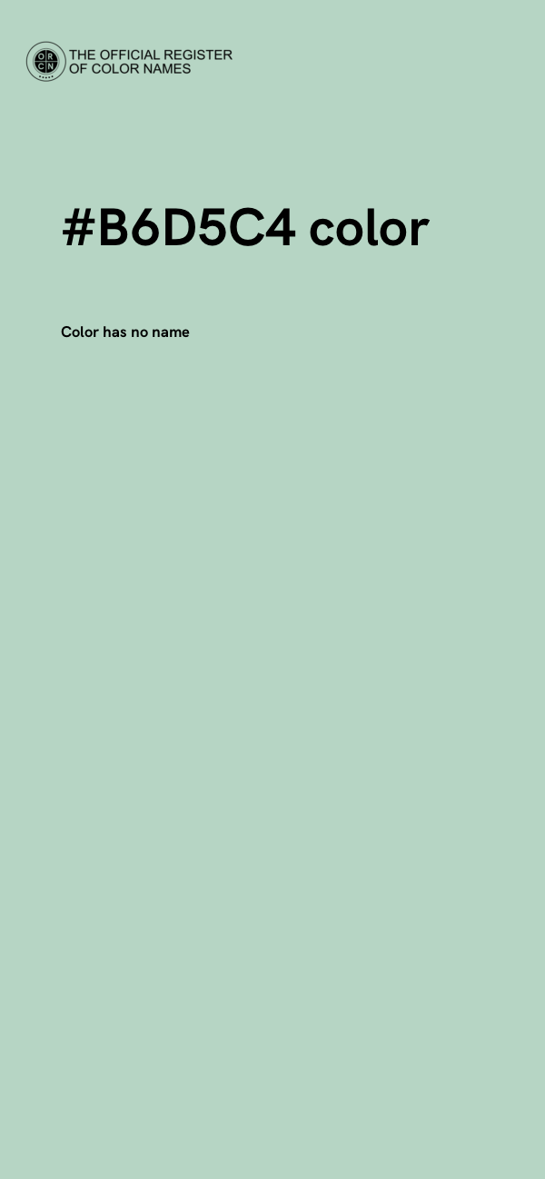 #B6D5C4 color image