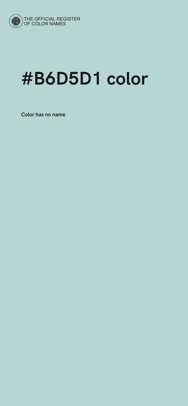 #B6D5D1 color image