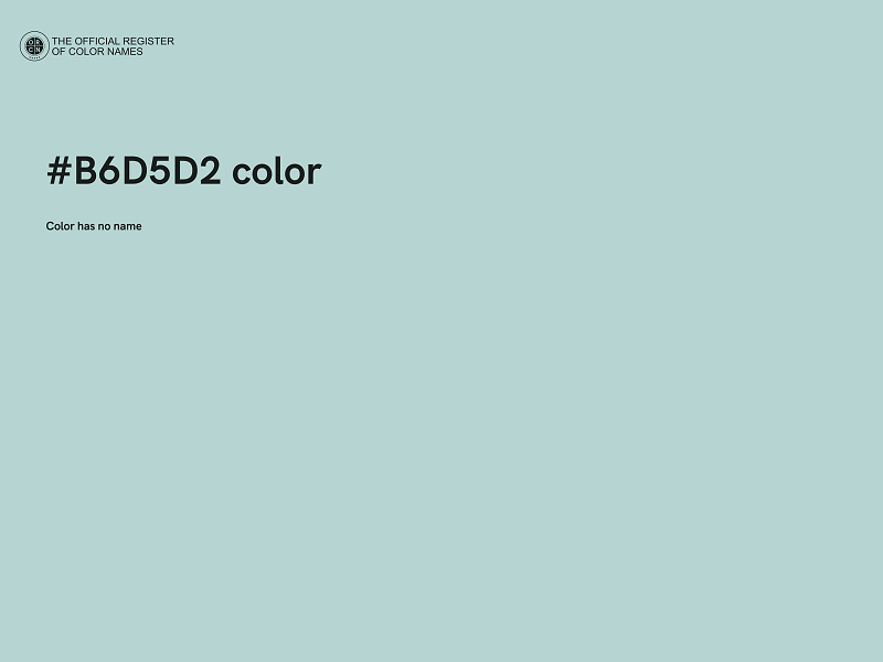 #B6D5D2 color image