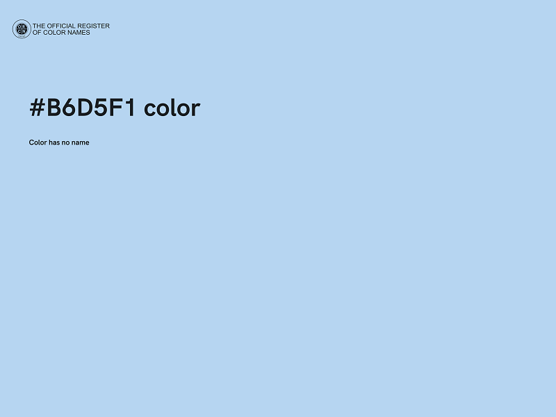 #B6D5F1 color image