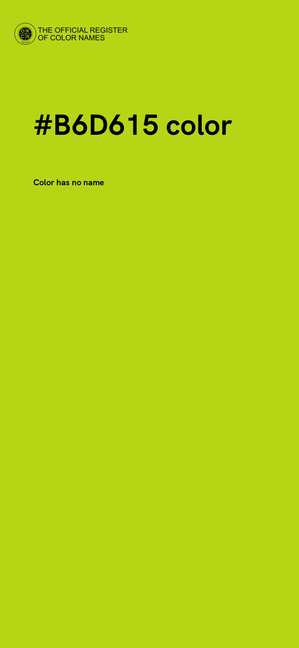 #B6D615 color image