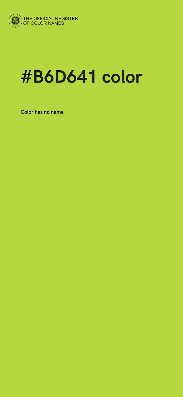 #B6D641 color image