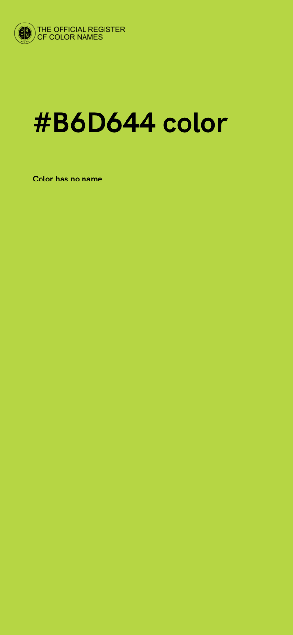 #B6D644 color image
