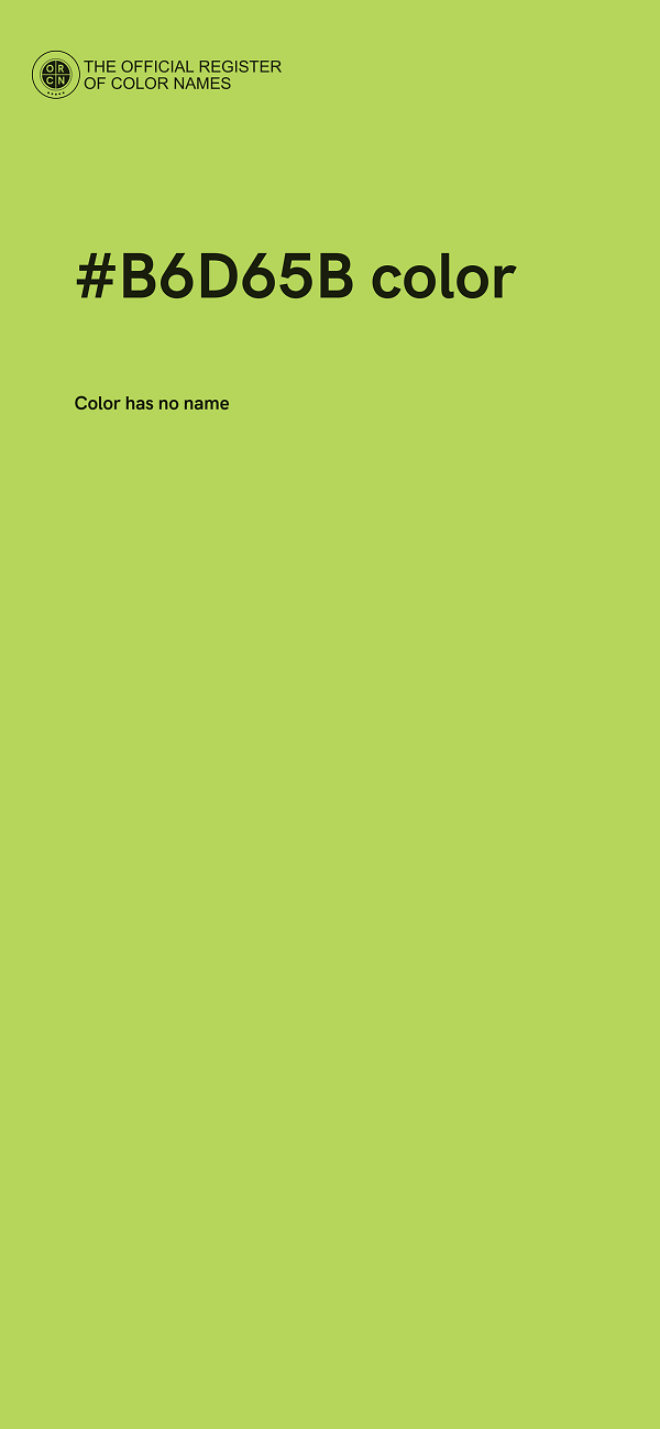 #B6D65B color image