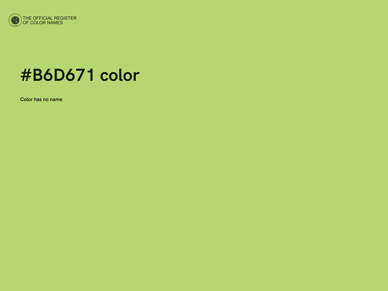 #B6D671 color image