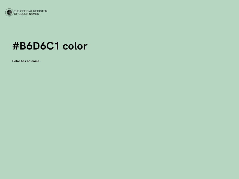 #B6D6C1 color image