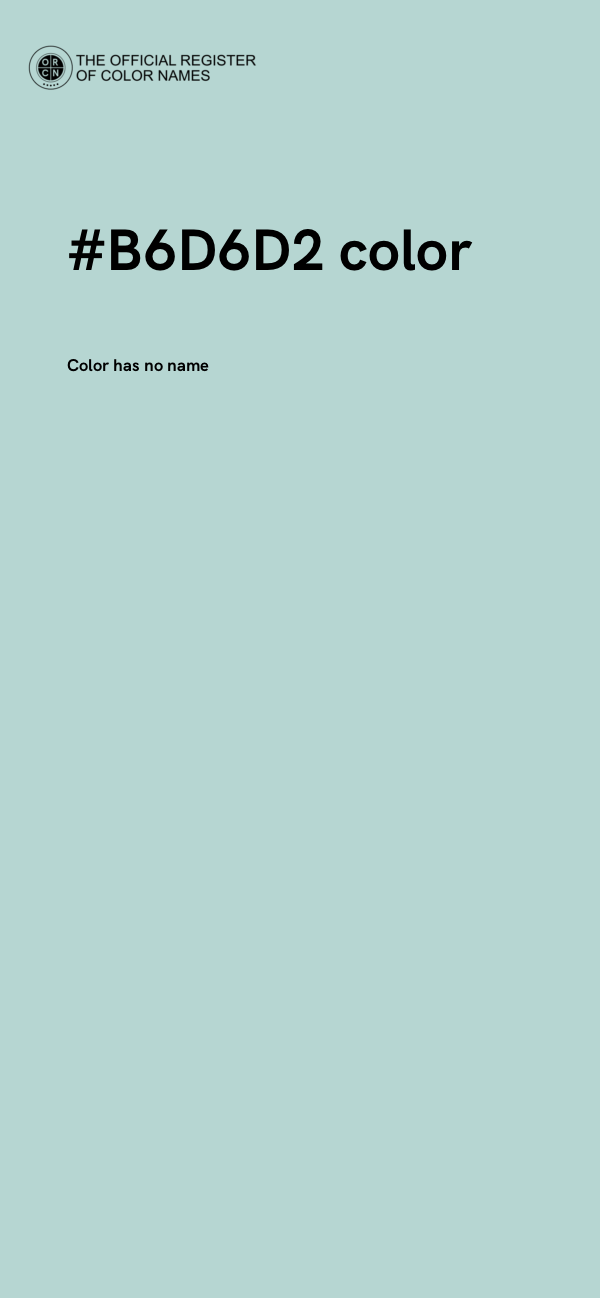 #B6D6D2 color image