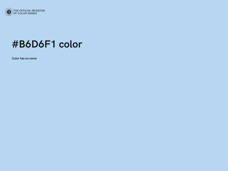 #B6D6F1 color image