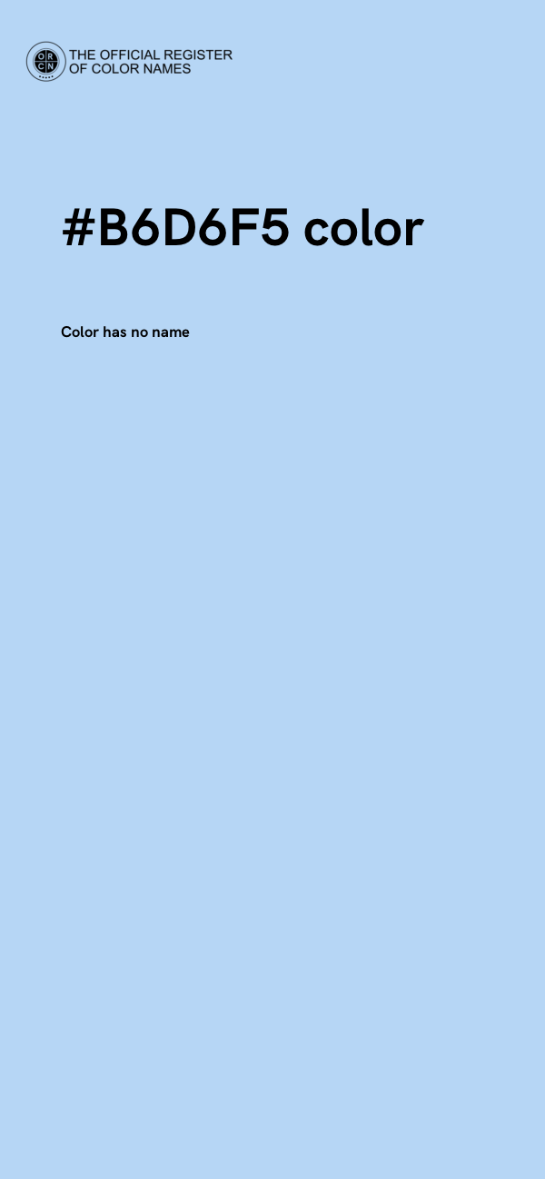#B6D6F5 color image