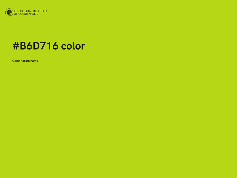 #B6D716 color image