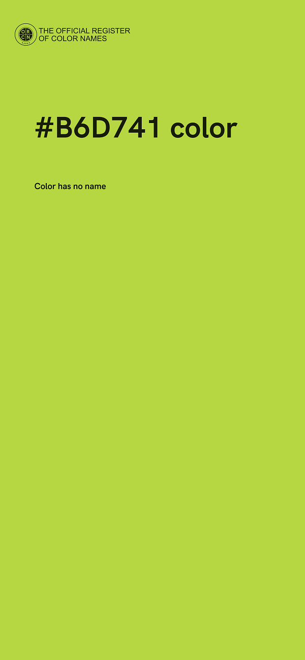 #B6D741 color image