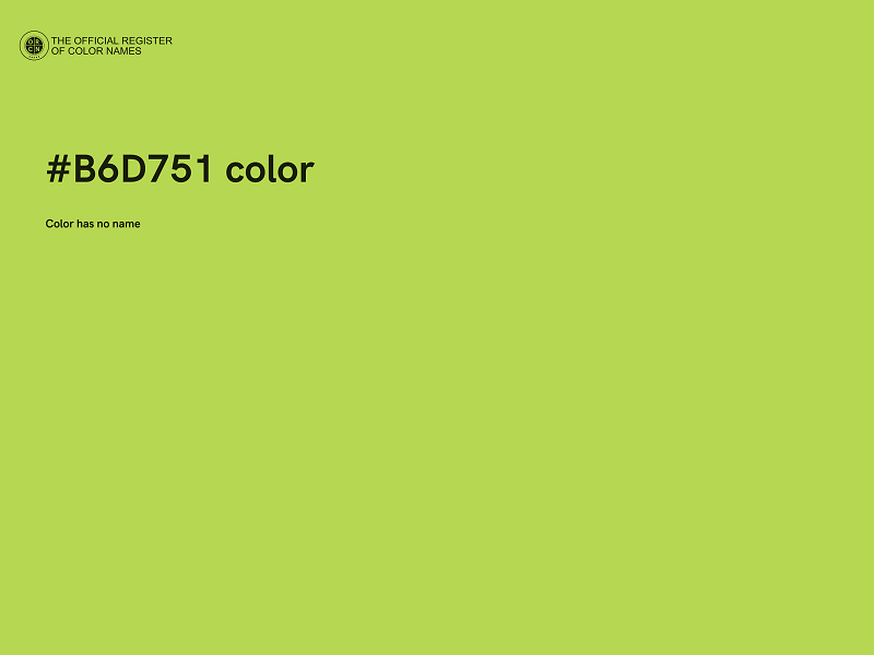 #B6D751 color image