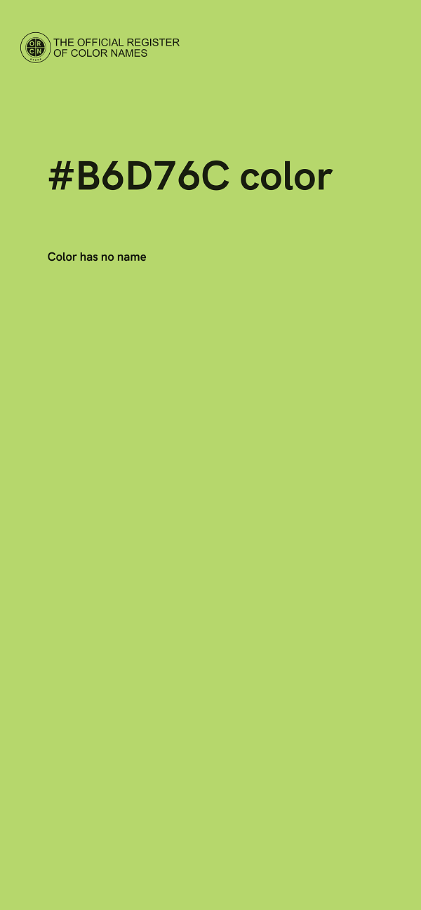 #B6D76C color image