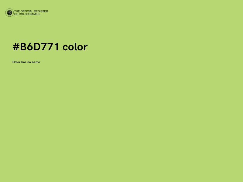 #B6D771 color image