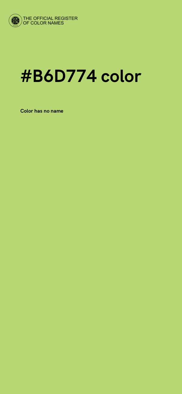#B6D774 color image