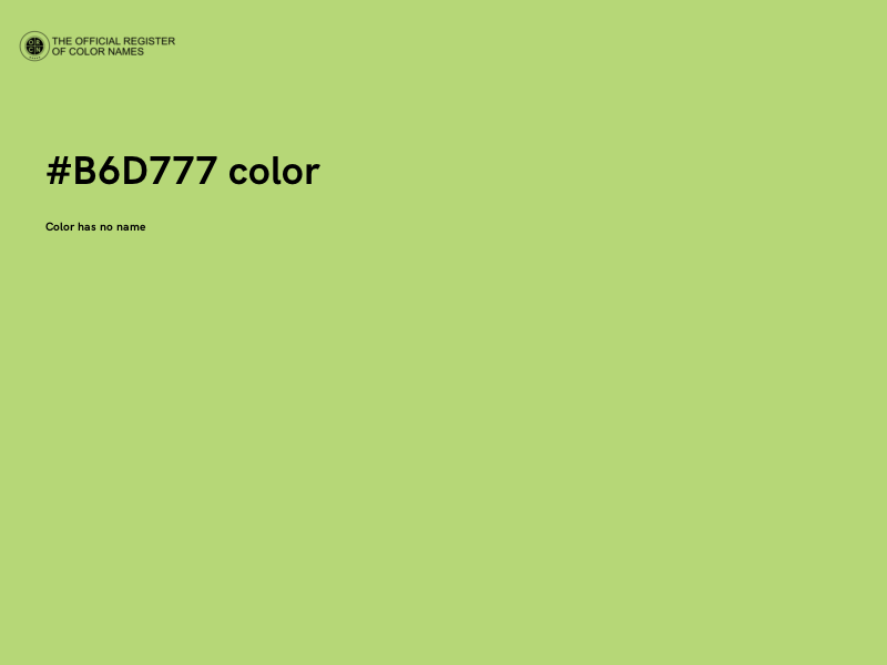 #B6D777 color image