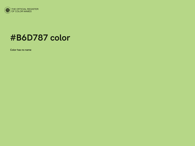 #B6D787 color image