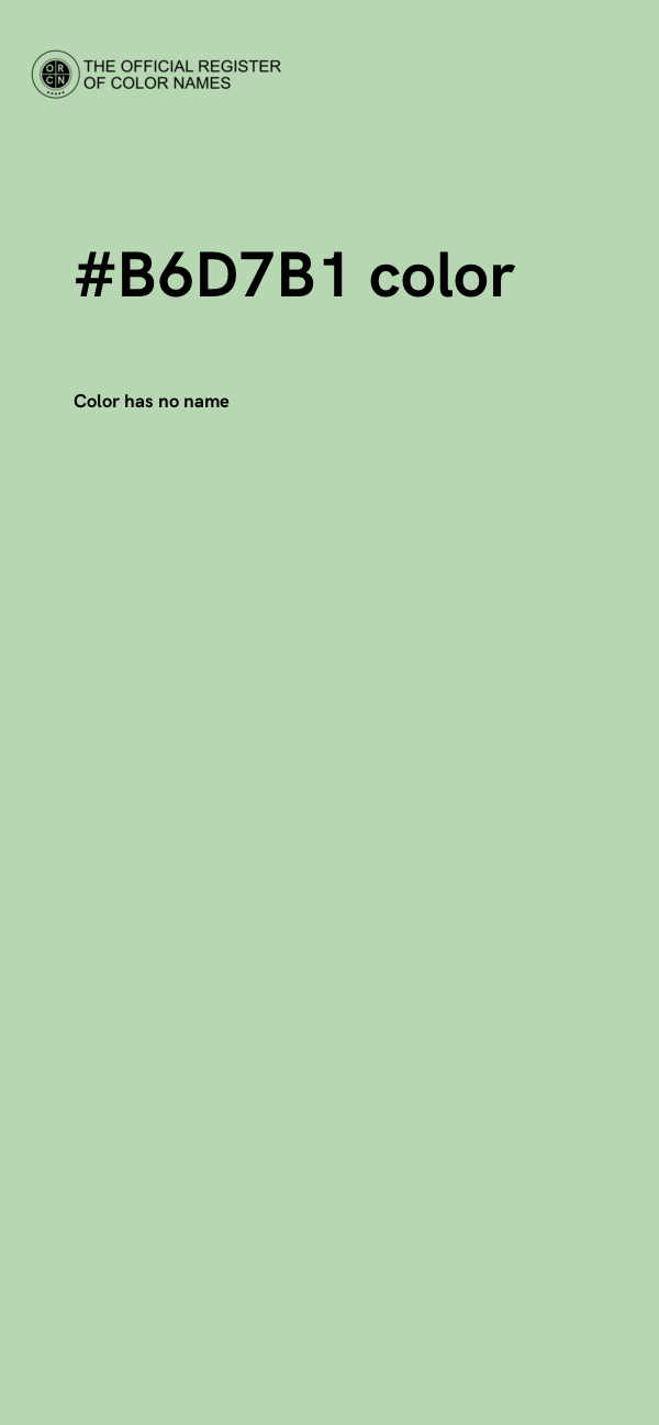 #B6D7B1 color image