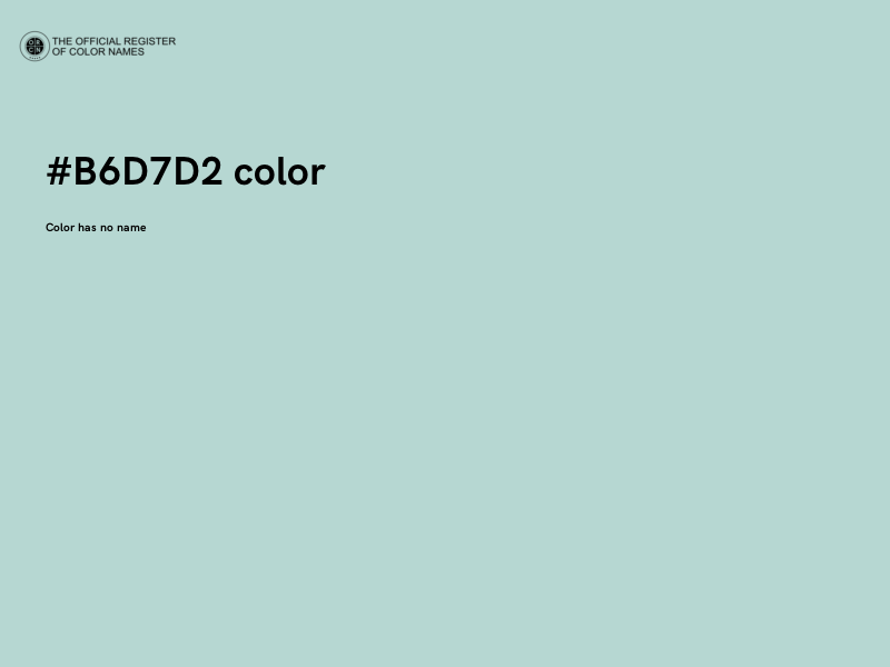 #B6D7D2 color image