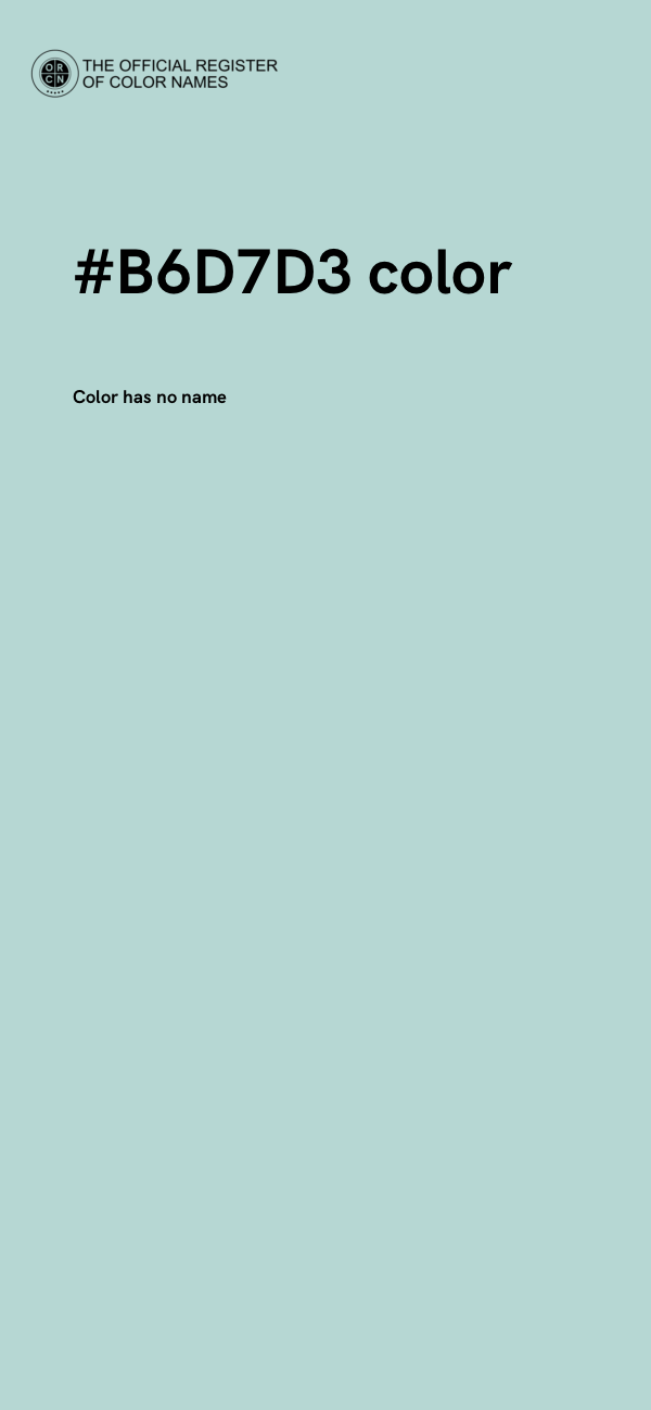 #B6D7D3 color image