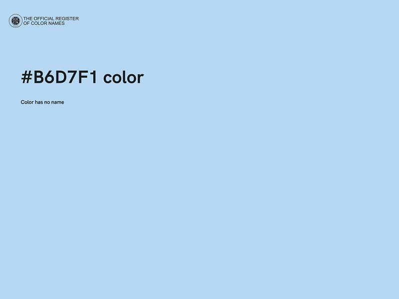 #B6D7F1 color image