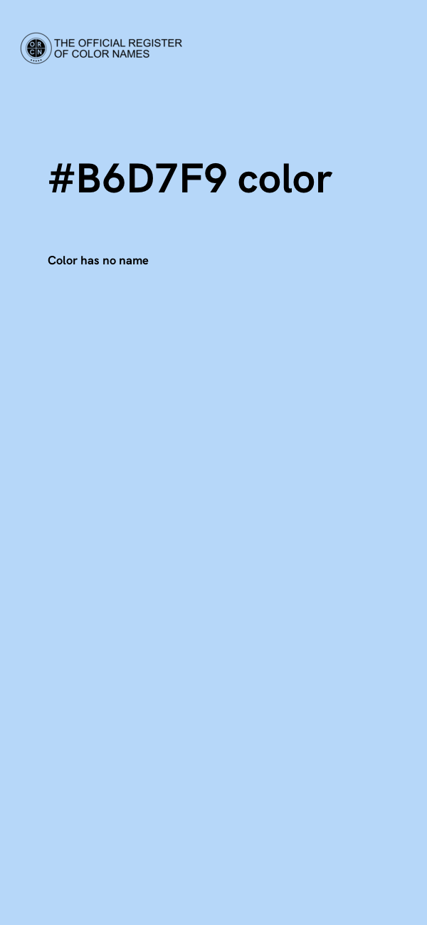 #B6D7F9 color image