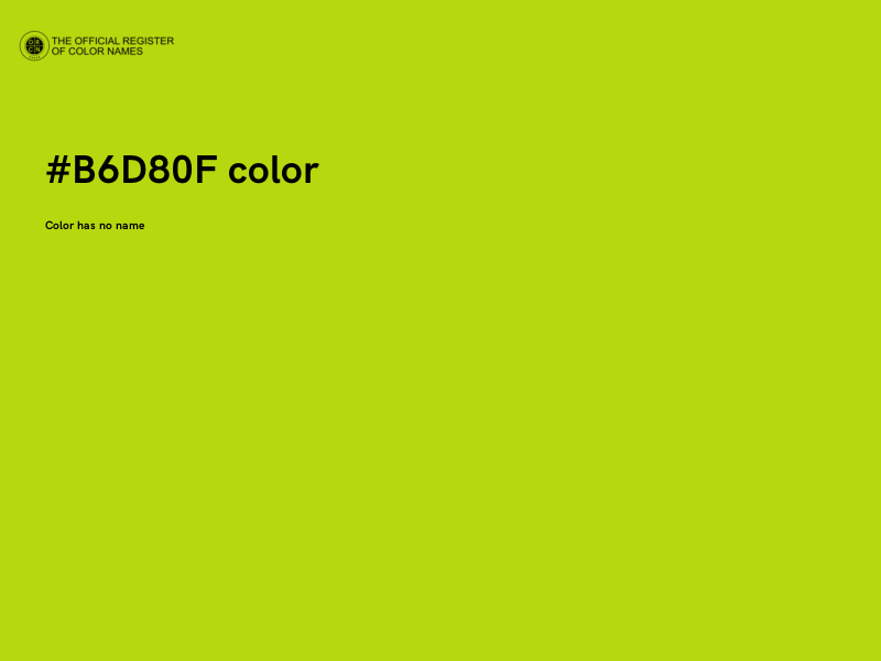 #B6D80F color image