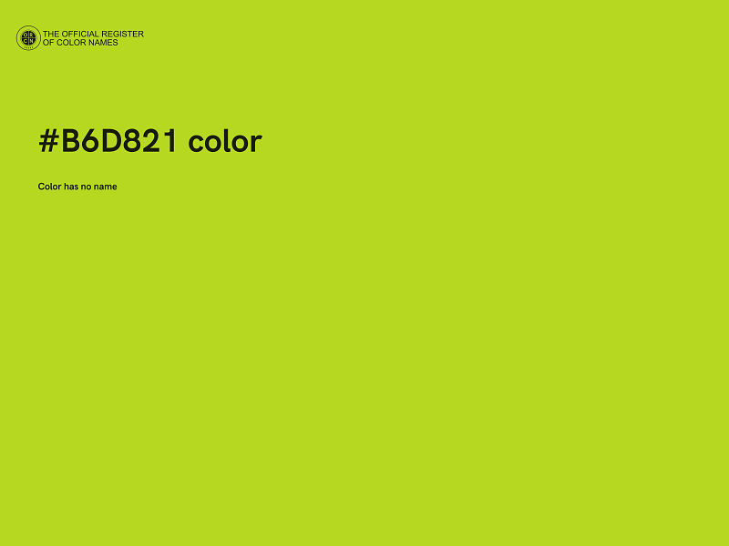 #B6D821 color image